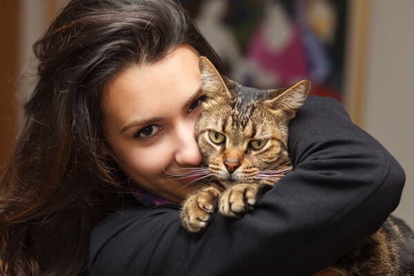 Owner and Cat